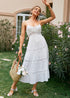 Sexy White Lace Boho Maxi Dress Kimana
